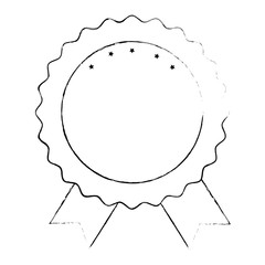 Award ribbon blank icon vector illustration graphic design
