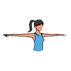 sport woman female athletic figure portrait