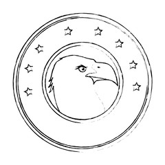 American eagle symbol icon vector illustration graphic design