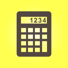 Calculator icon. Calculate the cost price. Flat design style. 