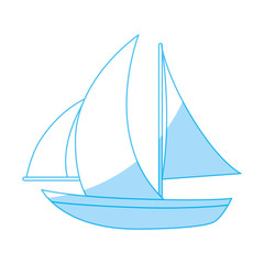 Sailboat ship isolated icon vector illustration graphic design