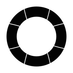 Naklejka premium Nautical life ring icon vector illustration graphic design