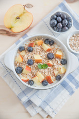 Joghurt mit Müsli und Beeren 