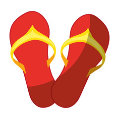 Flip flops sandals icon vector illustration graphic design