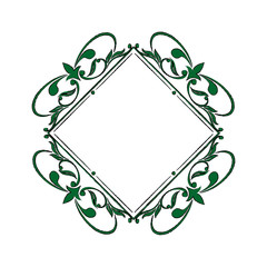 floral frame border decorative design element and fancy ornament