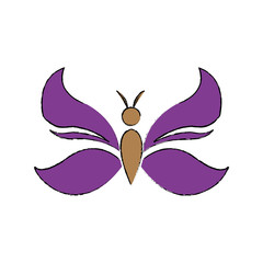 butterfly scroll ornament pattern antique style decorative design element