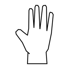 human hand icon over white background vector illustration
