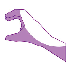 human hand icon over white background vector illustration