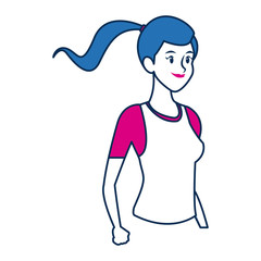 sport woman character people fitness