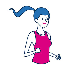 sport woman character people fitness