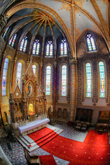 Interior of Matthias church in Budapest, Hungary