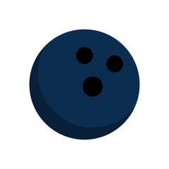 Dark Blue Bowling Ball Vector Icon Isolated