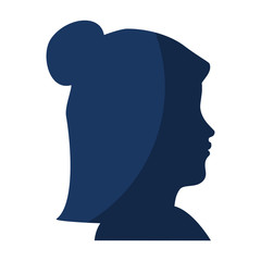 Woman head silhouette icon vector illustration graphic design icon vector illustration graphic design