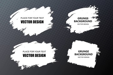 Set of paint, ink brush strokes, backgrounds.