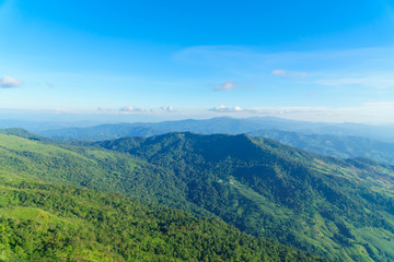 Fototapeta na wymiar Landscape Scenery on the top of mountain in Thailand