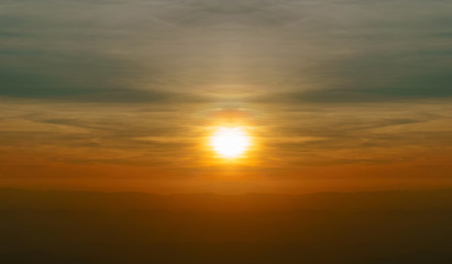 Fototapeta premium Sunset in mountains