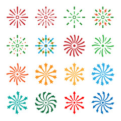 firework icons set