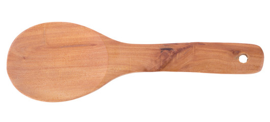 wooden spoon isolated on a white background