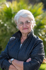 Portrait of dynamic female senior
