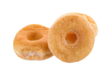 Sugary donuts isolated on a white background