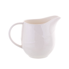 White porcelain teapot isolated on white background