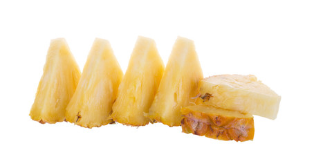 Pineapple slices isolated on a white background