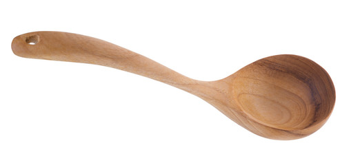 wooden spoon isolated on a white background