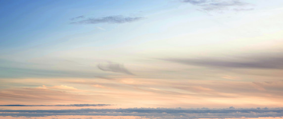 Clear sky and clouds