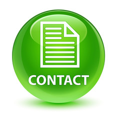 Contact (page icon) glassy green round button