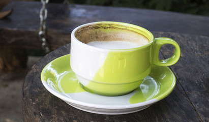 cup of cooffee on table