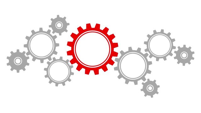 Video Gears Border Graphics Grey/Red Turning