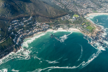 Clifton (Cape Town) aerial shot