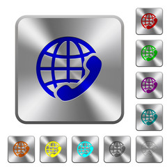 International call rounded square steel buttons