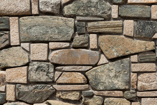 Modern stone masonry.