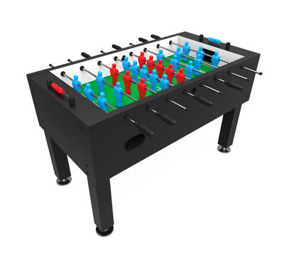Foosball Soccer Table Game Isolated