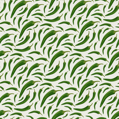 Seamless pattern with chili peppers
