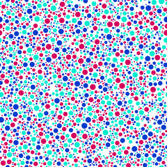 Pattern with red, green and blue circles