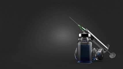 Fototapeta premium Syringe with medical supplies
