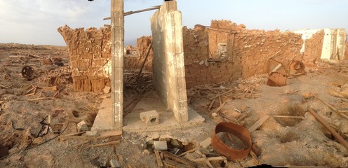 Camp de mineurs abandonné, Dallol, Ethiopie
