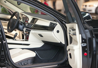 Obraz na płótnie Canvas seat and steering of the car..