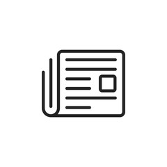 Fototapeta premium Newspaper flat vector icon. News symbol logo illustration.