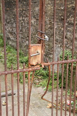 Fototapeta premium altes Gartentor im Hochformat