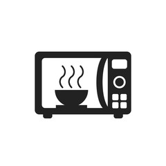 Microwave flat vector icon. Microwave oven symbol logo illustration.