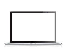 Laptop realistic vector. Modern realistic and detailed laptop