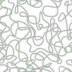Rope Knot Seamless Pattern isolated on white background