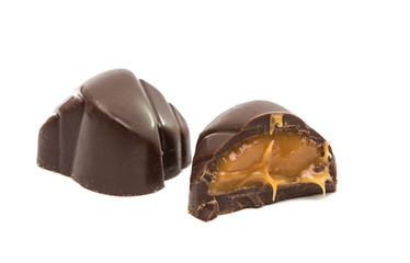 Chocolate candy isolated