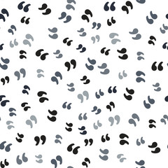 Quotation marks symbol seamless pattern, isolated on white background. Vector illustration, easy to edit.