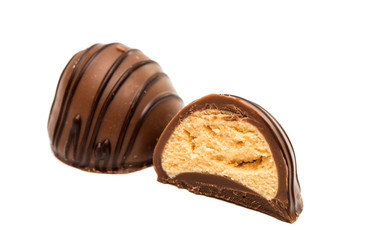 Chocolate candy isolated
