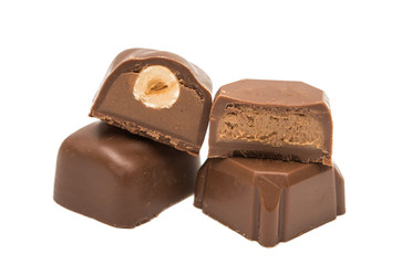 Chocolate candy isolated