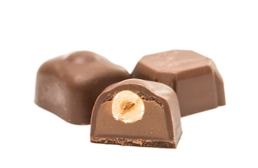 Chocolate candy isolated